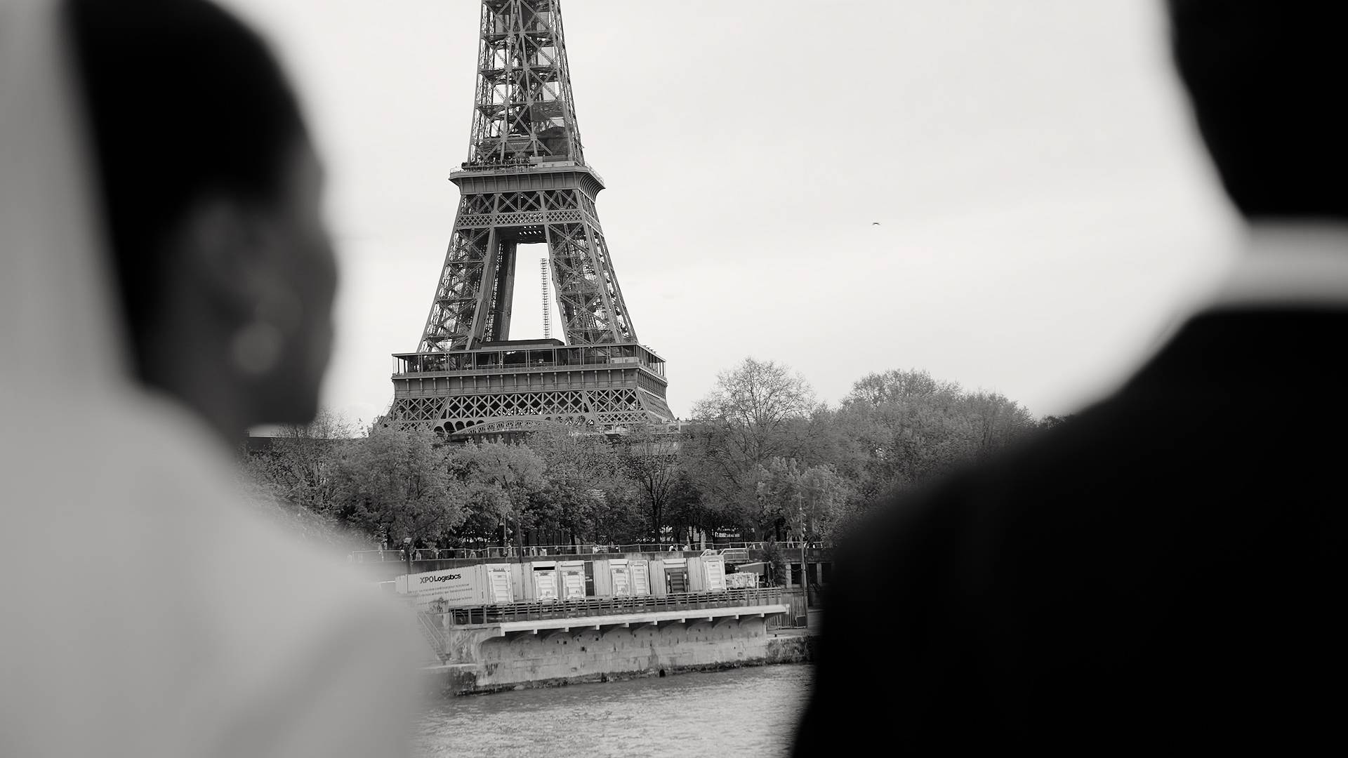 Film of a couple eloping in Paris, France near the Eiffel Tower staying at a Hotel